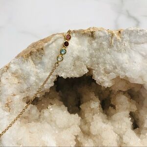 Talisa Stars Gold Dainty Rainbow Birthstone Bracelet 14k Gold